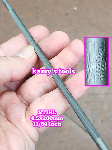 Giũa dũa tròn mài lưỡi cưa xích 4.5mm 11/64 inch STIHL dài 200mm
