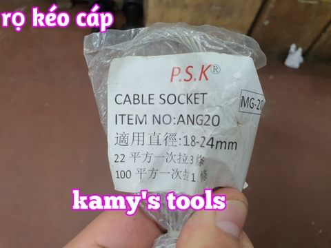 Rọ kéo cáp không xoay PSK ANG10 7-12mm, ANG15 13-18mm, ANG 20 18-24mm, ANG25 16-30mm, ANG 30 19-35mm