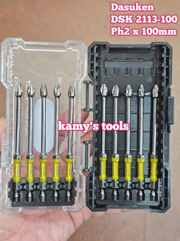 Đầu mũi bắn vít bake PH2 dài 100mm Dasuken DSK 2113-100 (bán lẻ 1 cây)