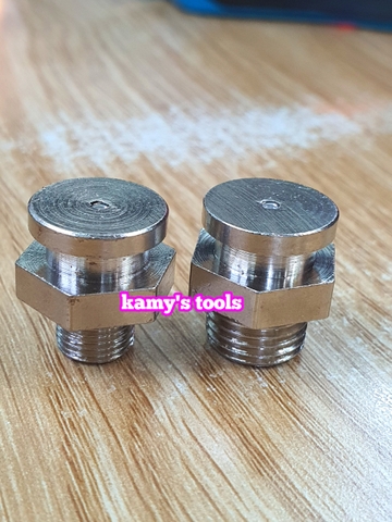 Vú mỡ gài đầu tròn đầu bằng 16mm tán 16.7mm răng 9.6mm và 12.6mm