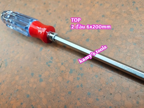 Tua vít 2 đầu 6mm TOP dài 25mm 100mm 150mm 200mm TSD-0055 TSD-0125 TSD-0175 TSD-0225