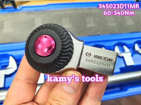 Cần siết lực Kingtony 60-340Nm 345203D11MR 1/2 inch 9 cờ lê miệng 13-30 mm