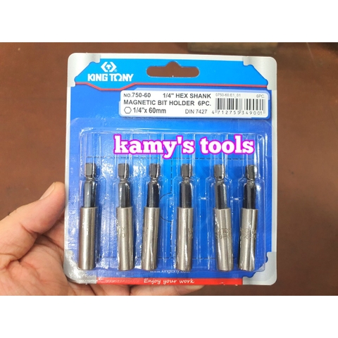 Đầu nối lục giác sang bắn vít 1/4 kingtony model 750-60