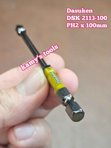 Đầu mũi bắn vít bake PH2 dài 100mm Dasuken DSK 2113-100 (bán lẻ 1 cây)