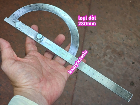 Thước đo góc điều chỉnh 180 độ dài 197mm và 280mm kamytools