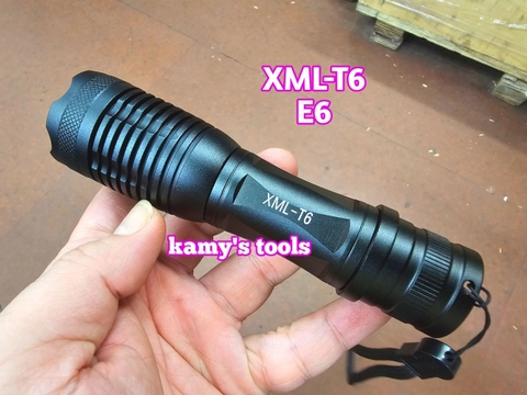 Đèn pin siêu sáng 5 chế độ XML-T6 E6 UltraFire dài 135-156mm