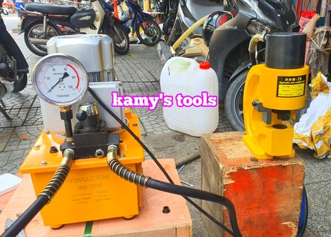 Bơm điện thủy lực 2 đường dầu HHB-700AB 750W 70mpa