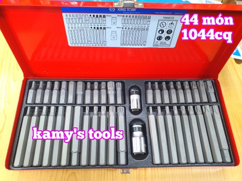 Bộ đầu mũi vít lục giác sao mở mec 44 món Kingtony model 1044CQ