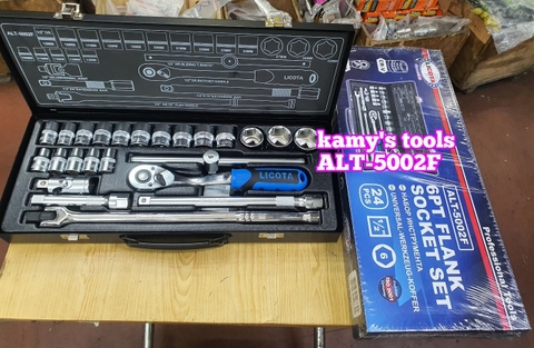 Bộ tuýp khẩu 1/2 inch 24 chi tiết lục giác 6 cạnh 10-32mm Licota ALT-5002F