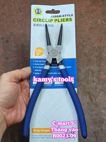 Kìm mở phe C-mart dài 9 inch 230mm thẳng ra B0022-09 thẳng vô B0023-09