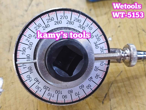 Dụng cụ đồng hồ đo góc quay lực siết bulong đồng hồ đo góc siết có kẹp 1/2 inch Wetools WT-5153