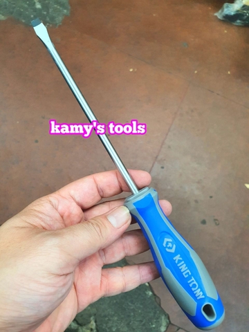 Tua vít dẹp cán cao su 6.5mm dài 150mm Kingtony model 14226506