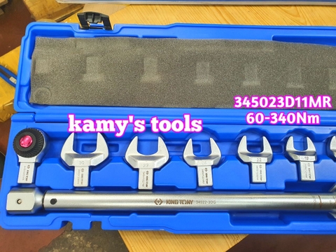 Cần siết lực Kingtony 60-340Nm 345203D11MR 1/2 inch 9 cờ lê miệng 13-30 mm