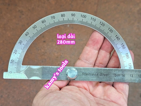 Thước đo góc điều chỉnh 180 độ dài 197mm và 280mm kamytools