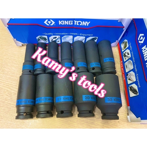 Đầu tuýp 1/2 inch đen dài 80mm Kingtony 8mm-32mm 443508M 443510M 443511M 443512M 443513M 443514M 443516M 443517M 443519M 443521M 443522M 443523M 443524M 443527M 443530M 443532M