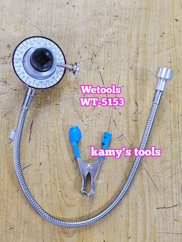 Dụng cụ đồng hồ đo góc quay lực siết bulong đồng hồ đo góc siết có kẹp 1/2 inch Wetools WT-5153