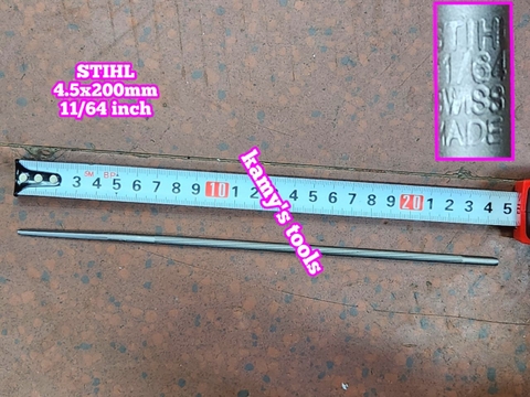 Giũa dũa tròn mài lưỡi cưa xích 4.5mm 11/64 inch STIHL dài 200mm
