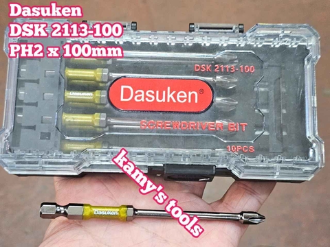Đầu mũi bắn vít bake PH2 dài 100mm Dasuken DSK 2113-100 (bán lẻ 1 cây)