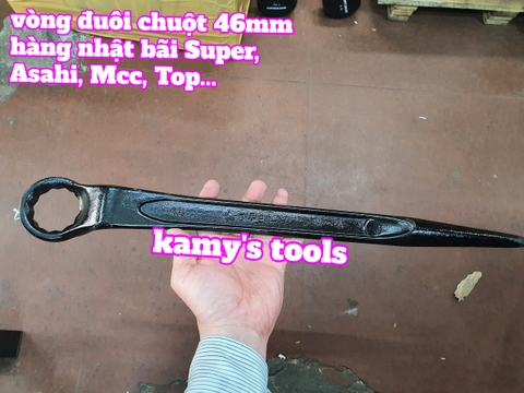 Cờ lê vòng đuôi chuột 46mm Super Asahi Mcc Top hàng Nhật bãi cao cấp