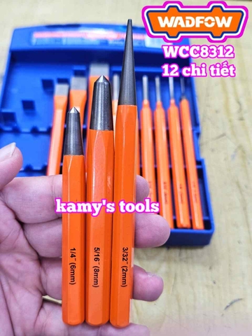 Bộ đục sắt đột lỗ lấy dấu 12 chi tiết Wadfow WCC8312