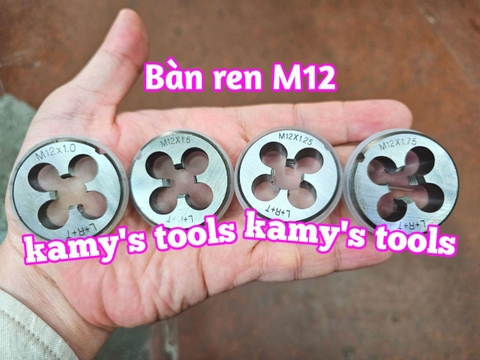 Bàn ren M12x1.0 M12x1.25 M12x1.5 M12x1.75 L+R+T (LRT) dụng cụ tạo ren ngoài bulong