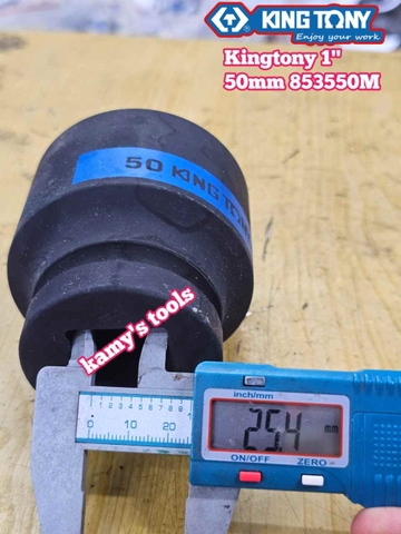 Đầu tuýp khẩu 50mm lỗ 1 inch 6 cạnh Kingtony 853550M