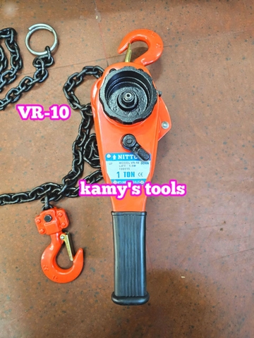 Pa lăng xích lắc tay Nitto 1 tấn 1.5m (1.5 mét) VR-10 cao cấp