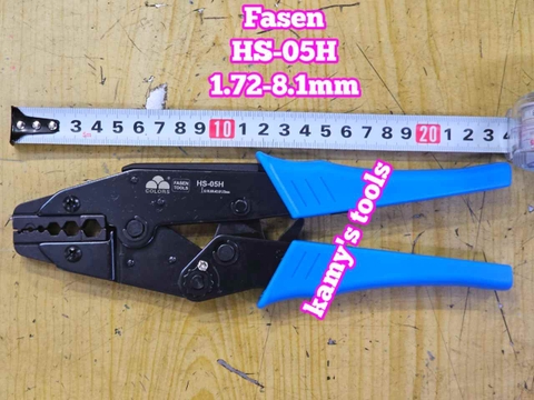 Kìm bấm cos lục giác đầu nối cáp đồng trục camera Fasen HS-05H đường kính 1.72-8.1mm dài 9 inch 235mm