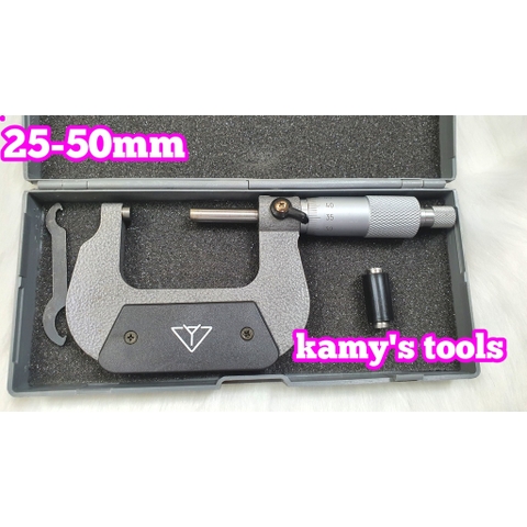 Panme cơ khí 0-25mm 25-50mm chữ Y loại tốt