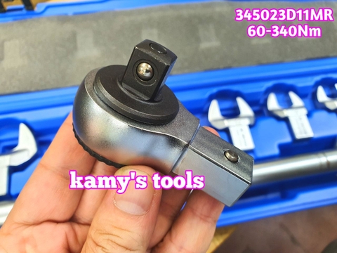 Cần siết lực Kingtony 60-340Nm 345203D11MR 1/2 inch 9 cờ lê miệng 13-30 mm