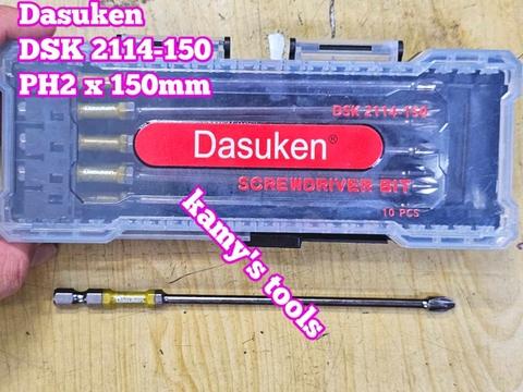 Đầu mũi bắn vít bake PH2 dài 150mm Dasuken DSK 2114-150 (bán lẻ 1 cây)