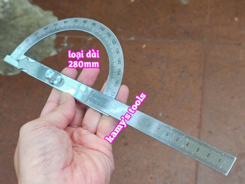 Thước đo góc điều chỉnh 180 độ dài 197mm và 280mm kamytools