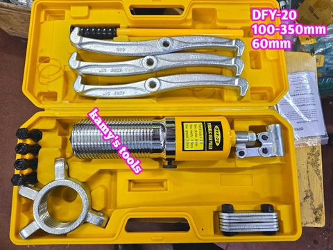 Cảo thủy lực 20 tấn Wetools DYF-20 mở 100-350mm, vam thuỷ lực 2 chấu 3 chấu 20 tấn