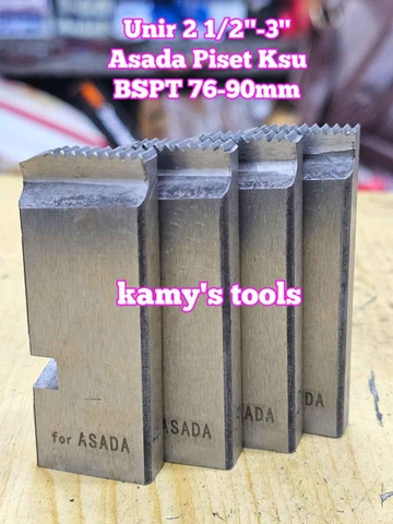 2 1/2-3 inch Dao tiện ren ống Asada Ksu Piset hiệu Unir BSPT hệ BSPT 76mm-90mm WTUA-0203