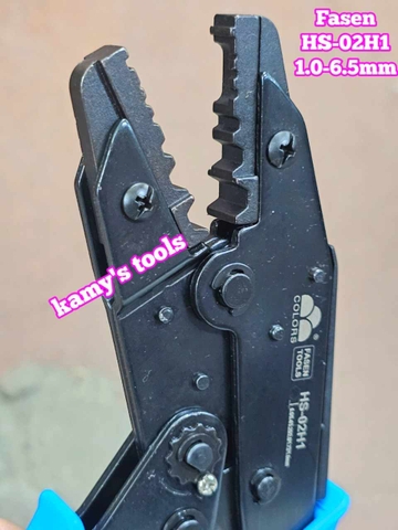 Kìm bấm cos lục giác đầu nối cáp đồng trục camera Fasen HS-02H1 đường kính 1.0-6.5mm dài 9 inch 235mm