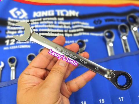 Bộ cờ lê vòng miệng tự động đảo chiều 8mm-24mm Kingtony 122A12MRN, bộ vòng miệng tự động