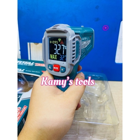 Máy đo nhiệt độ tia hồng ngoại TOTAL THIT015501 từ -30 độ C đến 550 độ C ( súng bắn nhiệt độ)