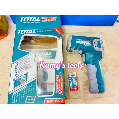 Máy đo nhiệt độ tia hồng ngoại TOTAL THIT015501 từ -30 độ C đến 550 độ C ( súng bắn nhiệt độ)