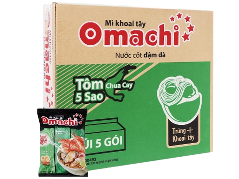 Bịch mì Omachi Tôm Chua cay (5goi)