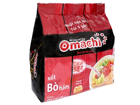 Bịch mì Omachi bò hầm (5 gói)