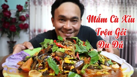 Mắm Cà Xỉu Trộn Gỏi Đu Đủ Giòn Sần Sật | Đặc Sản Hà Tiên