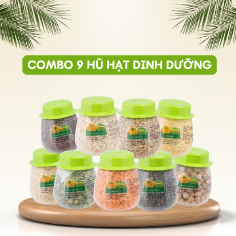 Combo 9 hũ hạt dinh dưỡng Queenmilk - Hạt quý ăn dặm bổ não