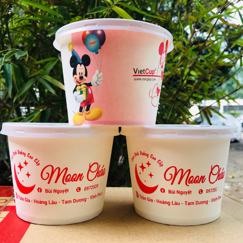 Bát 12oz 1PE kèm nắp - Mickey H