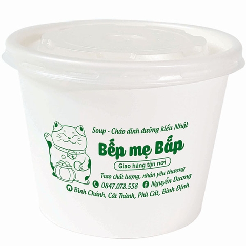 Bát 12oz 1PE kèm nắp - Xanh