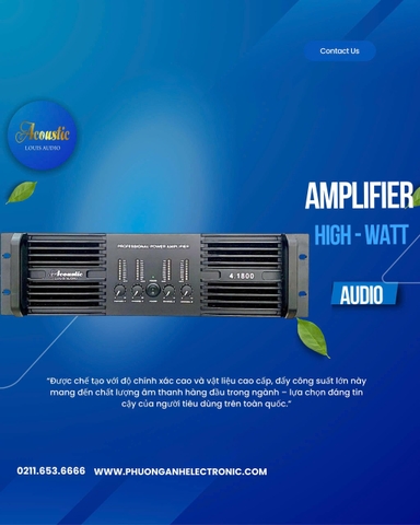 Đẩy công suất 4 kênh sự kiện Acoustic 4.1800(1800Wx4 - 80 sò)