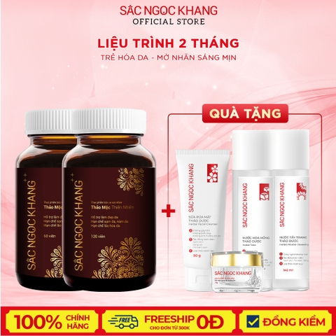 [Liệu trình 2 tháng ] Combo 02 Viên Uống SNK ++ 120 viên (Tặng 01 NTT Thảo Dược 145ml + 01 NHH Thảo Dược 145ml + 01 SRM Thảo Dược 50g + 01 Kem dưỡng 10g)