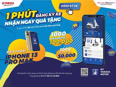 1 phút đăng ký xe – Nhận ngay quà tặng
