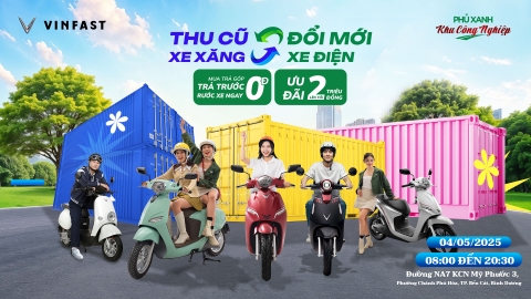 SỰ KIỆN XE MÁY ĐIỆN VINFAST PHỦ XANH KHU CÔNG NGHIỆP