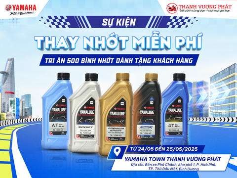 TỔNG KẾT HOẠT ĐỘNG THAY NHỚT MIỄN PHÍ TRI ÂN KHÁCH HÀNG YAMAHA TỪ NGÀY 24/05/2025 - 25/05/2025