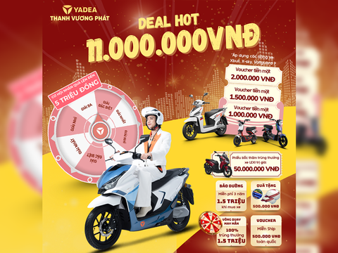 MUA XE TẠI YADEA THANH VƯƠNG PHÁT - DEAL CỰC HOT LÊN ĐẾN 11.000.000 VNĐ